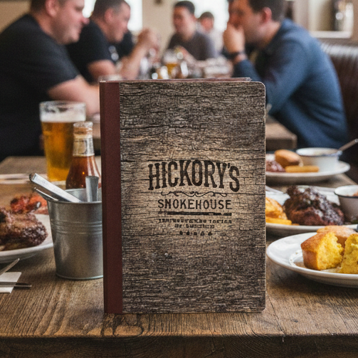 Wooden Menu Cover