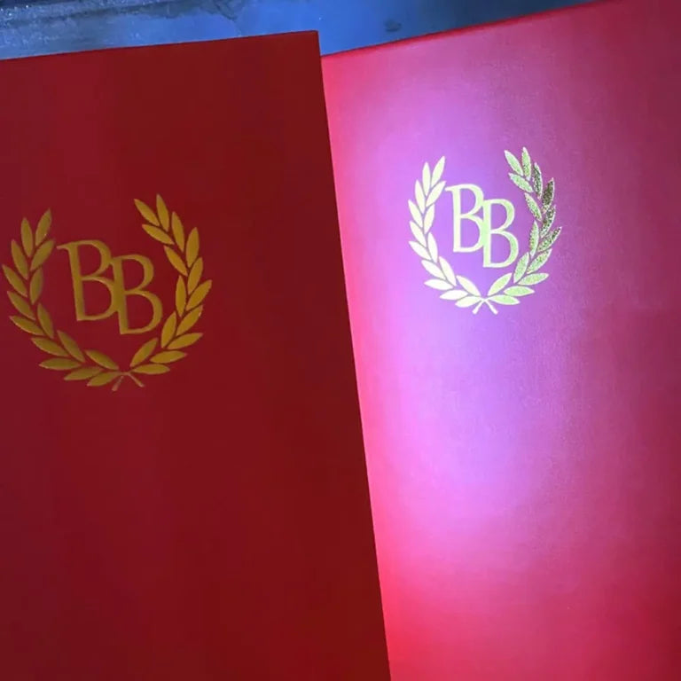 Illuminated Personalised LED Menu Covers